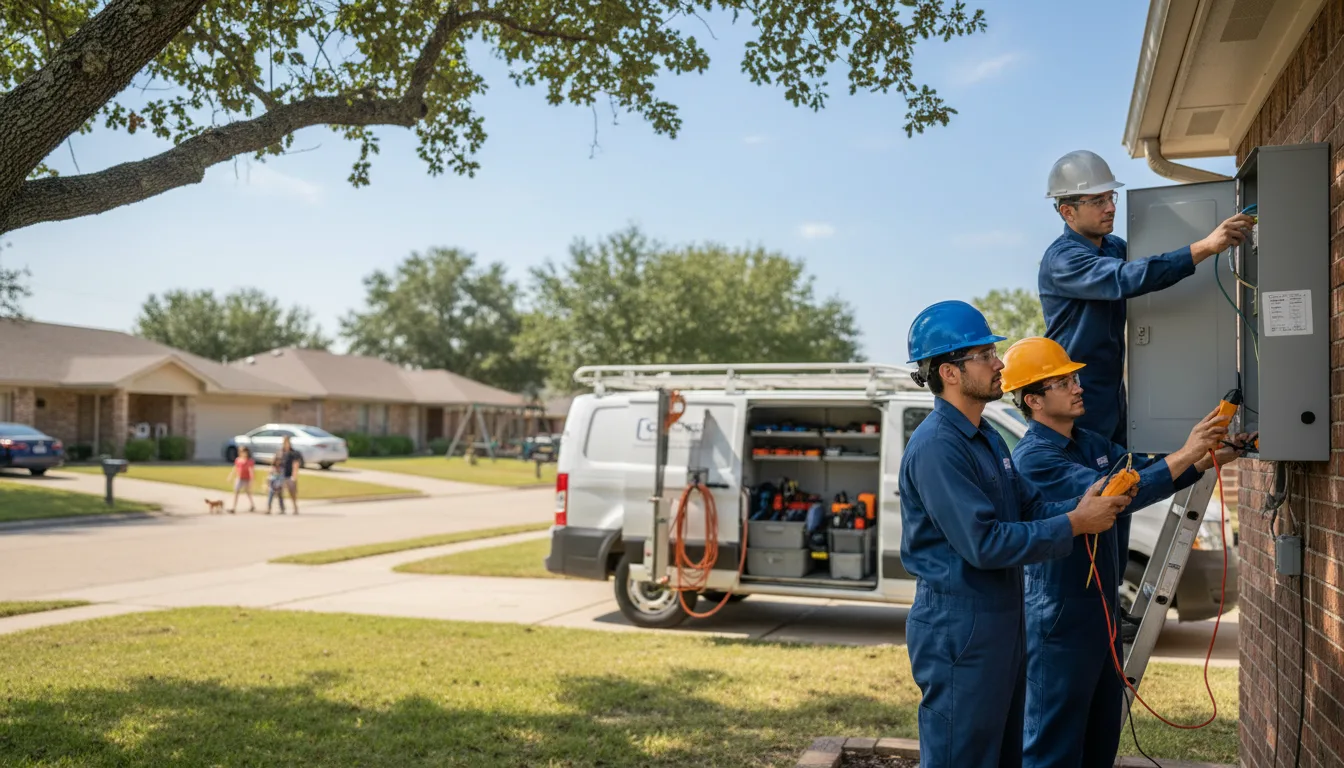 Certified electrician providing emergency electrical services in Exline, IA